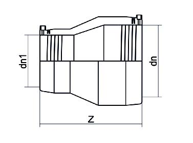 Reducție Electrofuziune PE100RC d 63/32 mm - SDR 11 - Image 2